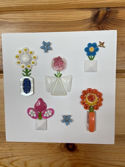 FIVE PRETTY FLOWER POTS